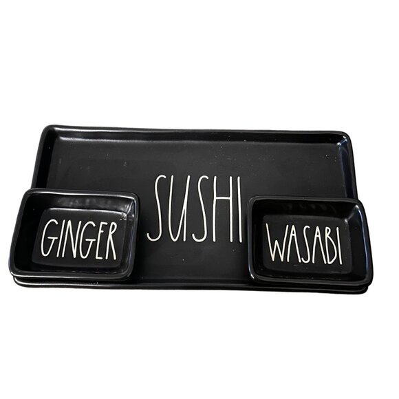Rae Dunn Artisan Collection By Magenta Sushi Serving Set - Picture 1 of 2